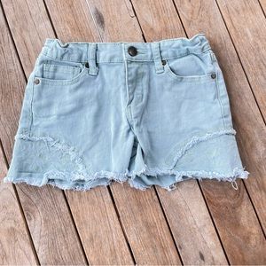 JOE’S BLUE FLORAL EMBROILED JEAN SHORT
SIZE 10